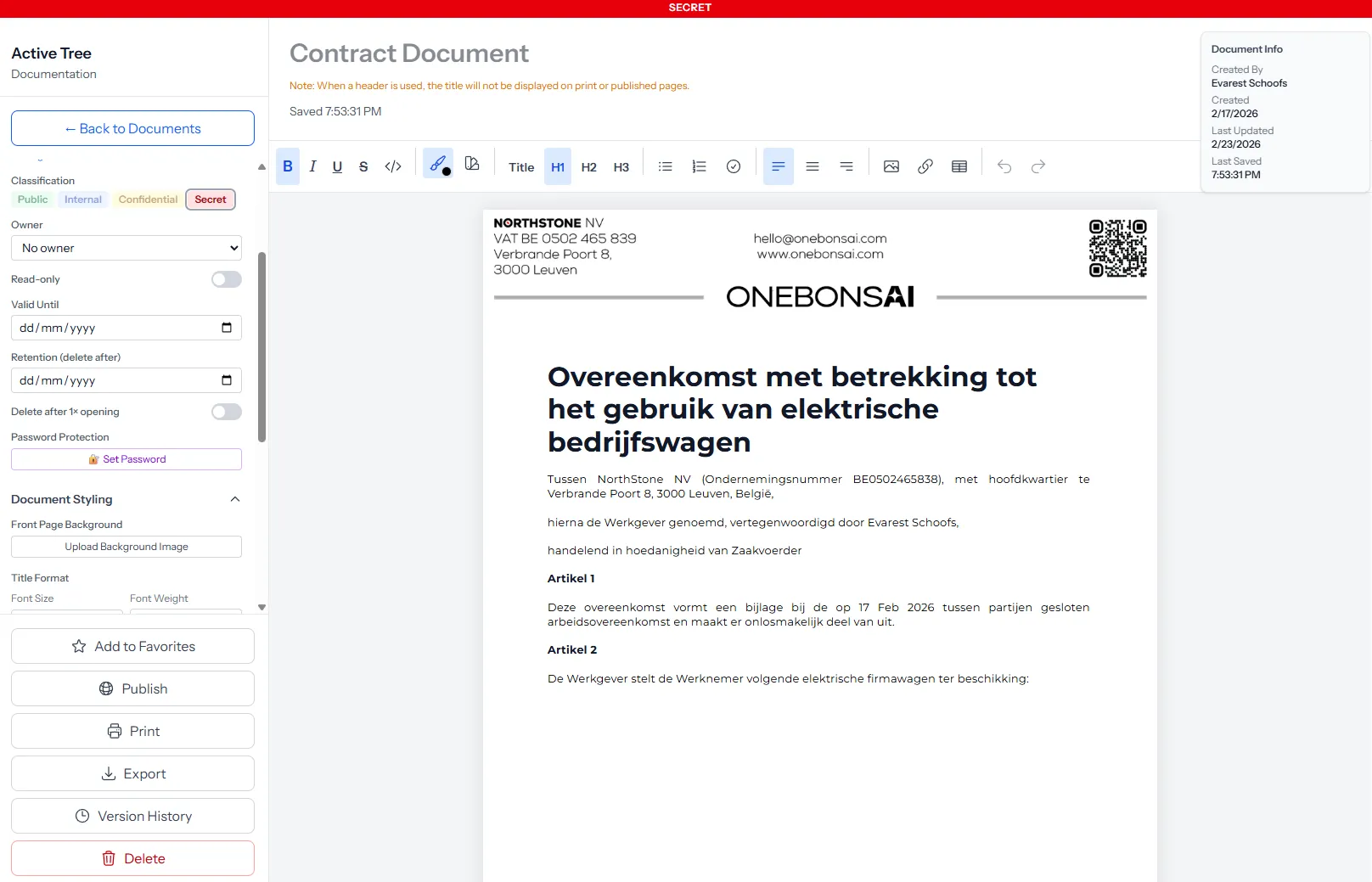 Legal Doc Management screenshot
